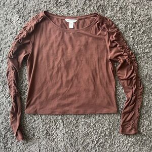 Athleta Brown Long Sleeve Top